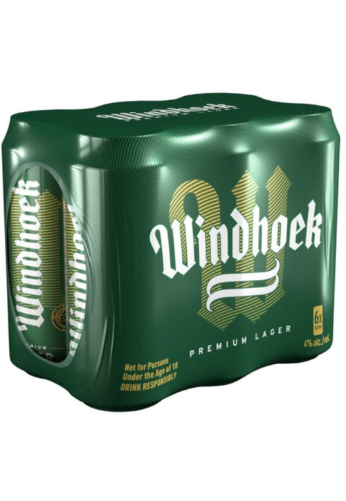 Windhoek Lager Can Pack of 6, 4% vol., 330 ml