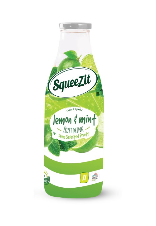 SqueeZit Lime & Mint Juice Nectar, 1000 ml