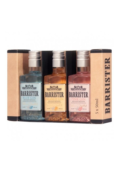 Set of flavored Barrister Gins 3 x 0.5l Box